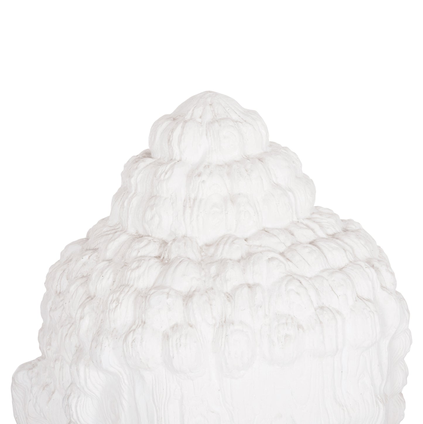 FLOOR DECORATION BUDDHA HEAD HM4385.02 PLASTER IN WHITE 90x90x100Hcm.