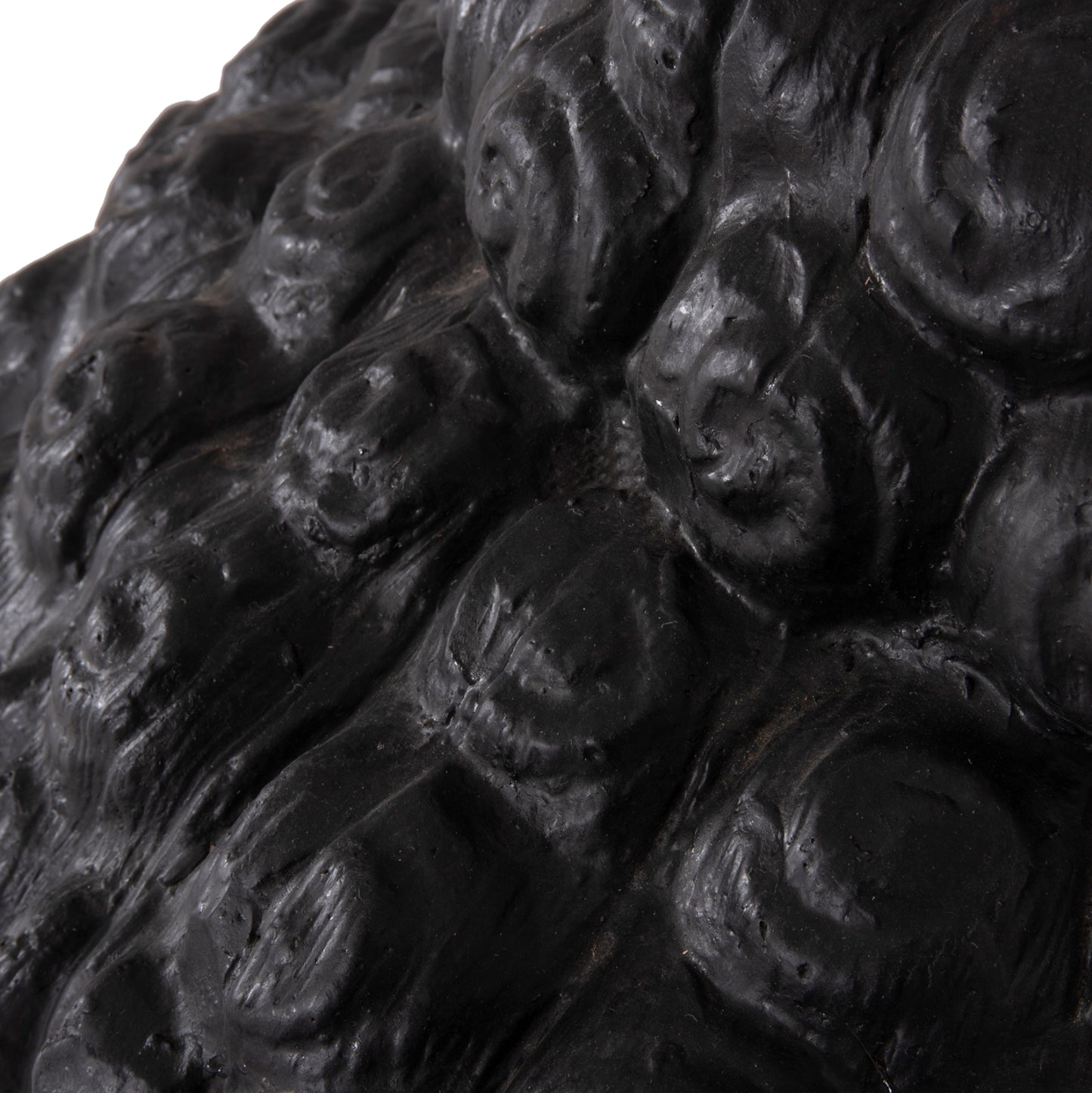 FLOOR DECORATION BUDDHA HEAD HM4385.01 PLASTER IN BLACK 90x90x100Hcm.