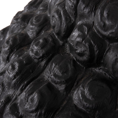 FLOOR DECORATION BUDDHA HEAD HM4385.01 PLASTER IN BLACK 90x90x100Hcm.