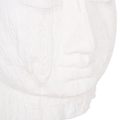 FLOOR DECORATION BUDDHA HEAD HM4385.02 PLASTER IN WHITE 90x90x100Hcm.
