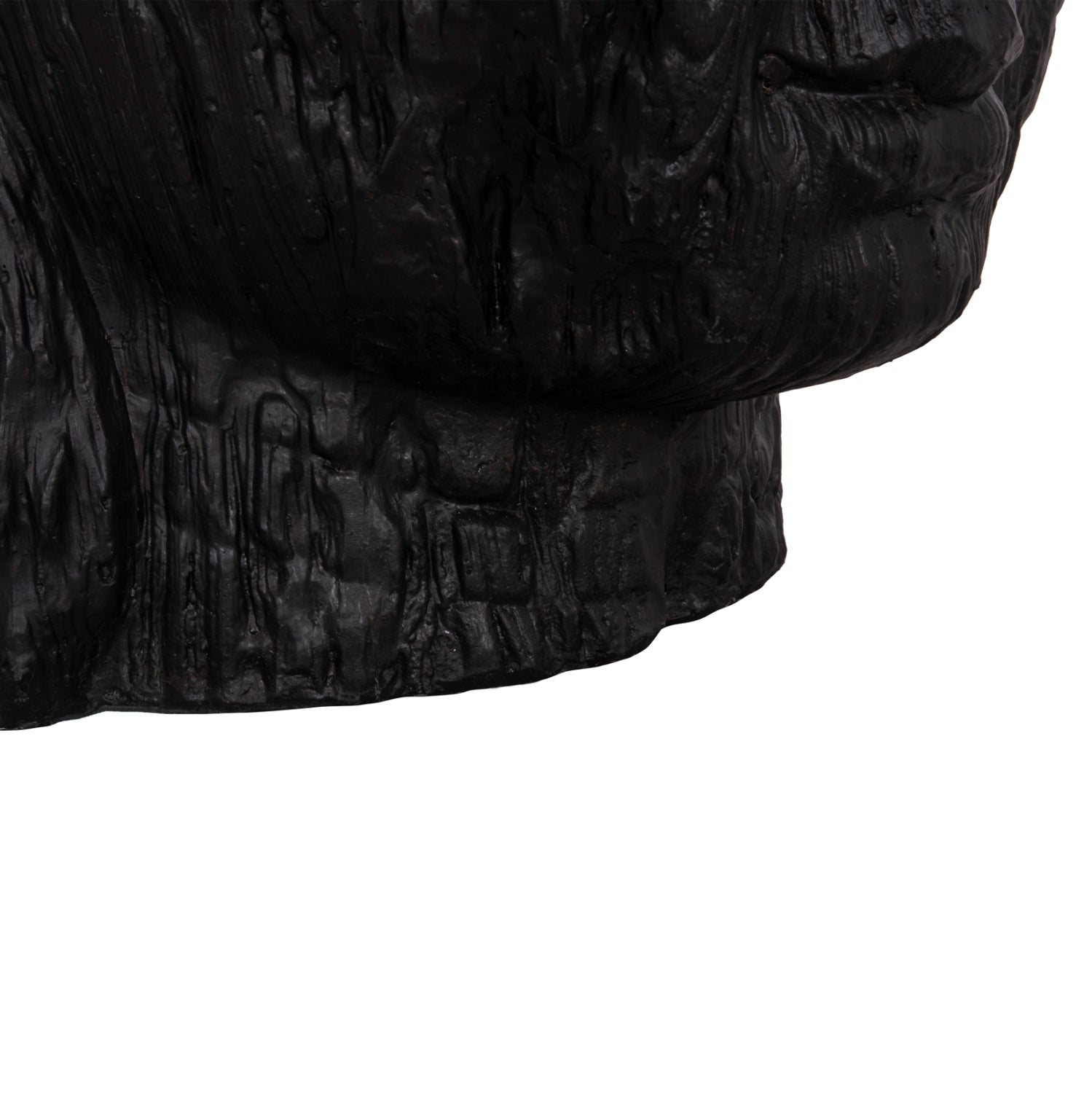 FLOOR DECORATION BUDDHA HEAD HM4385.01 PLASTER IN BLACK 90x90x100Hcm.