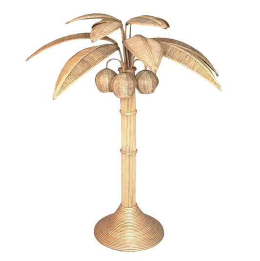 DECORATIVE TREE COCOON HM4318 COCONUT-TYPE MADE OF NATURAL RATTAN Φ112x145Hcm.
