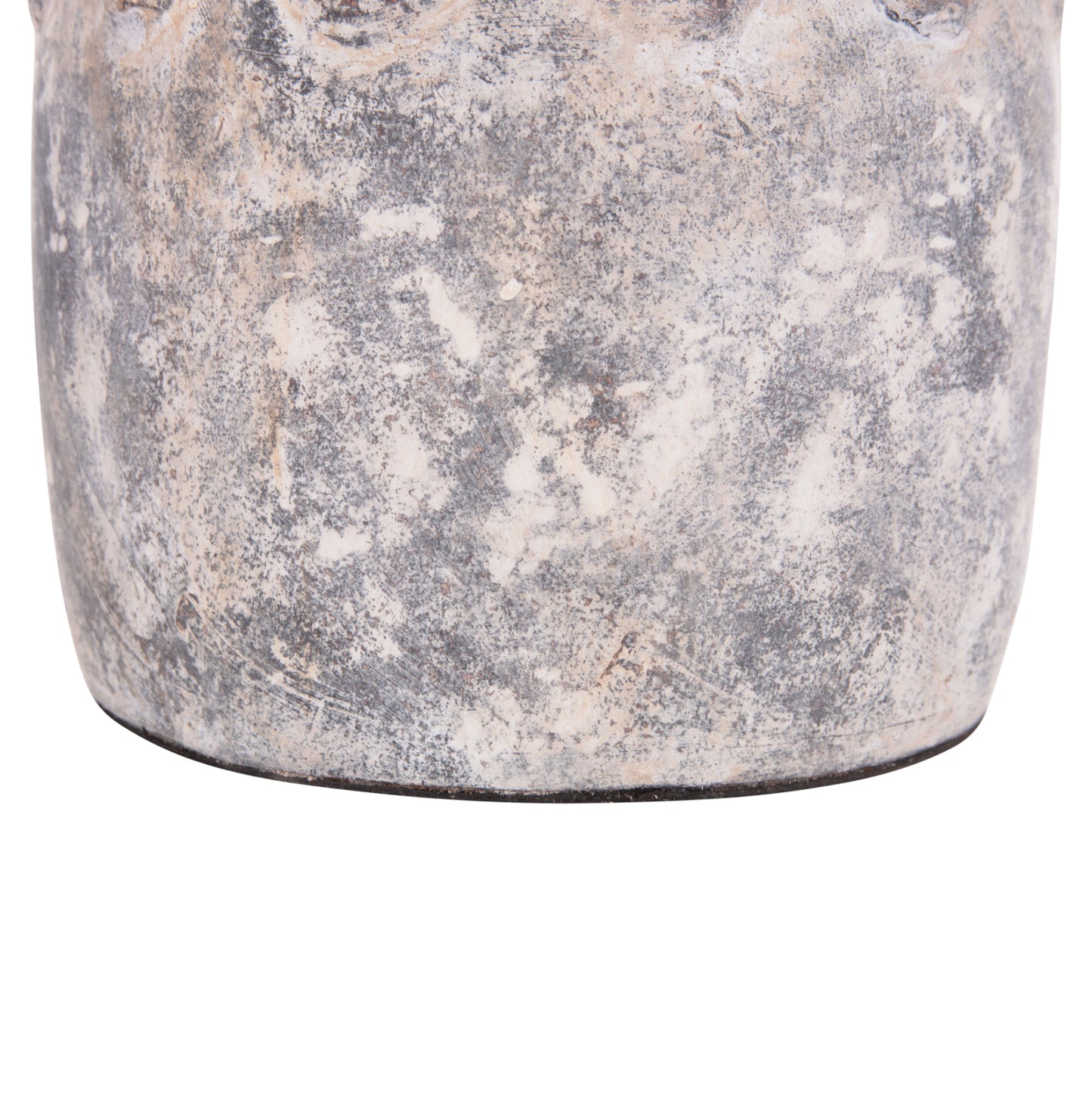 DECORATIVE TABLE VASE VERMO HM4392 TERRACOTTA IN GREY Φ20x19Hcm.