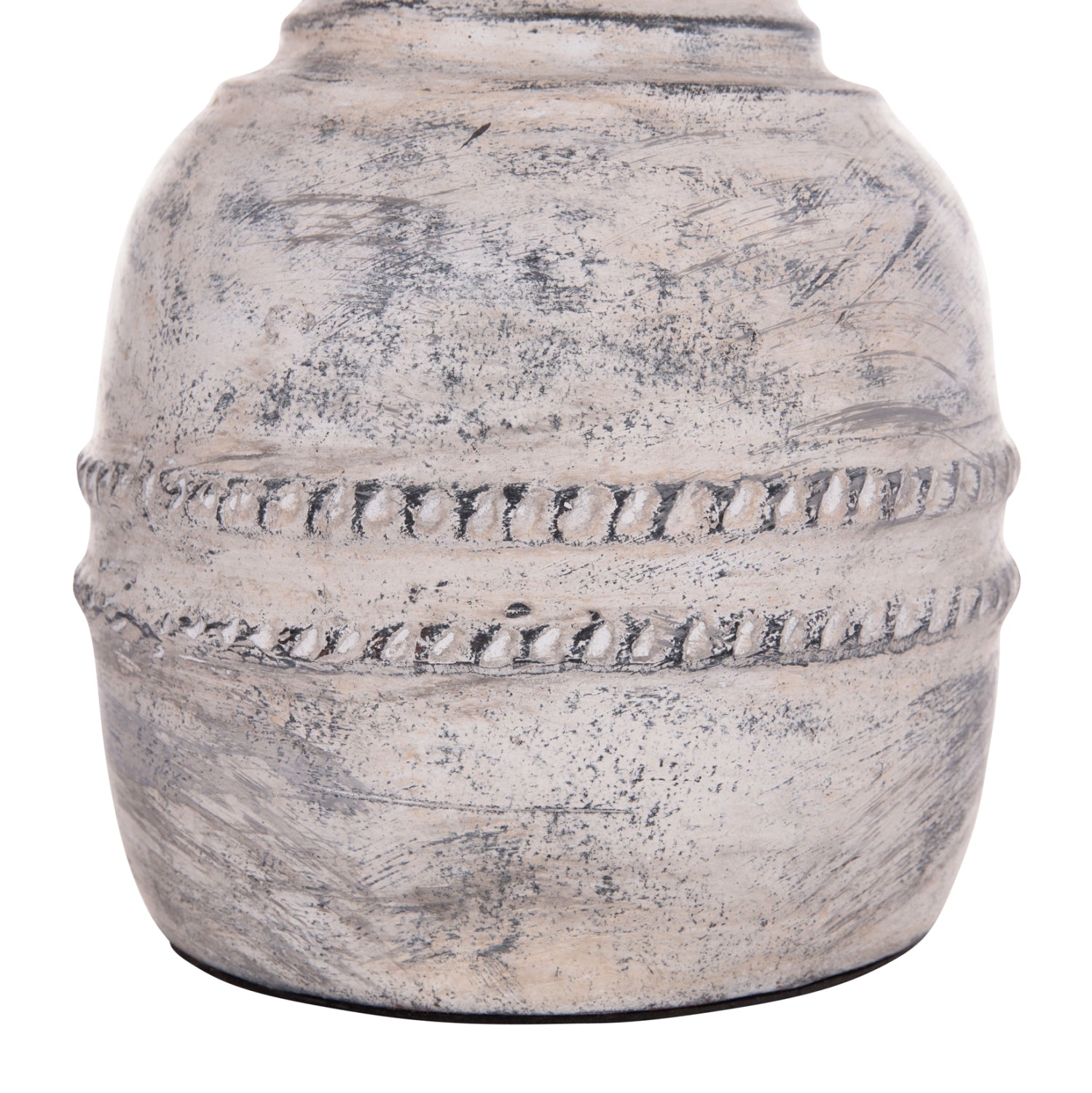 DECORATIVE TABLE VASE VERMO HM4393 TERRACOTTA IN LIGHT GREY Φ21x25Hcm.
