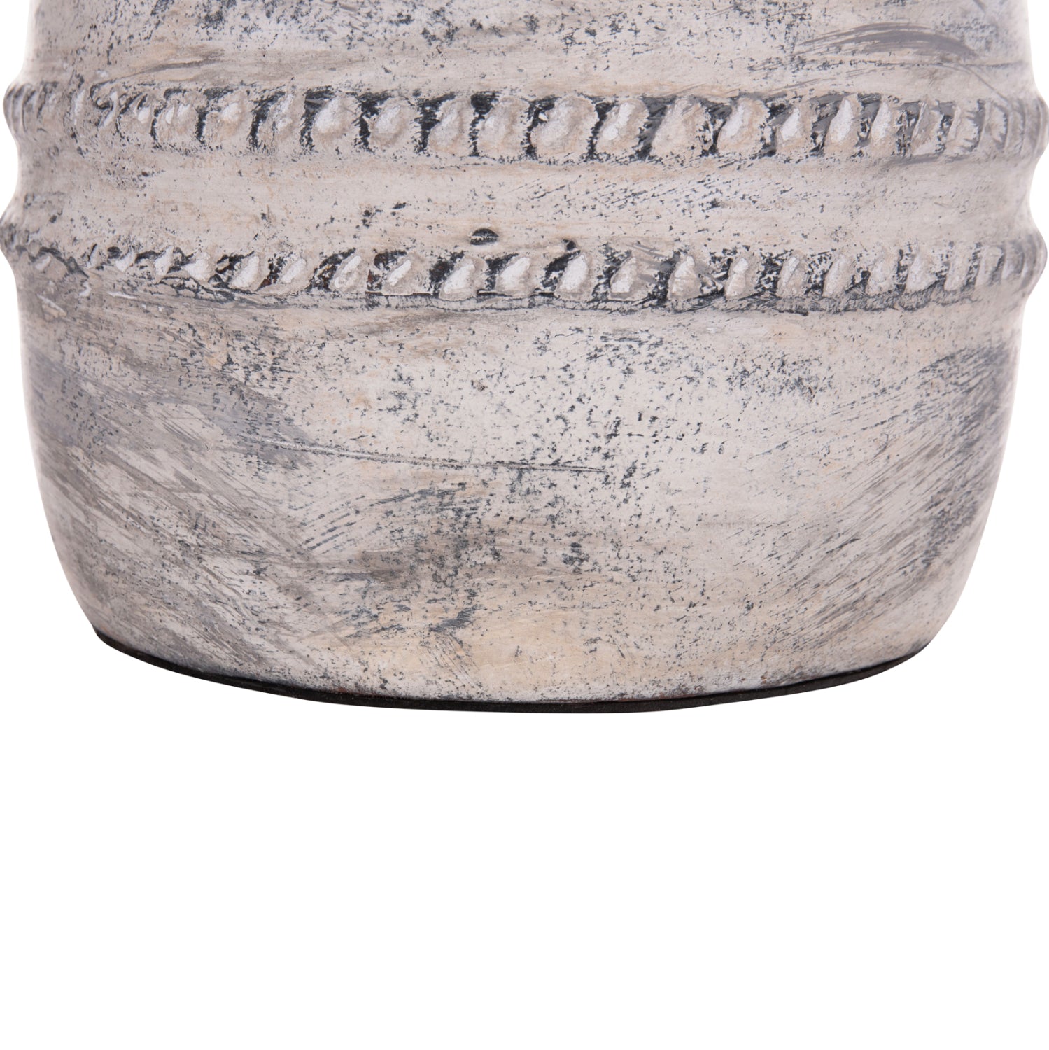 DECORATIVE TABLE VASE VERMO HM4393 TERRACOTTA IN LIGHT GREY Φ21x25Hcm.