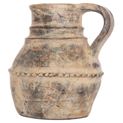 DECORATIVE TABLE VASE VERMO HM4397 TERRACOTTA IN CREAM BEIGE Φ20x20.5Hcm.