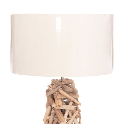 DECORATIVE FLOOR STANDING LAMP ALTAR HM4429 DRIFTWOOD--WHITE PVC CAP Φ45x153Hcm.