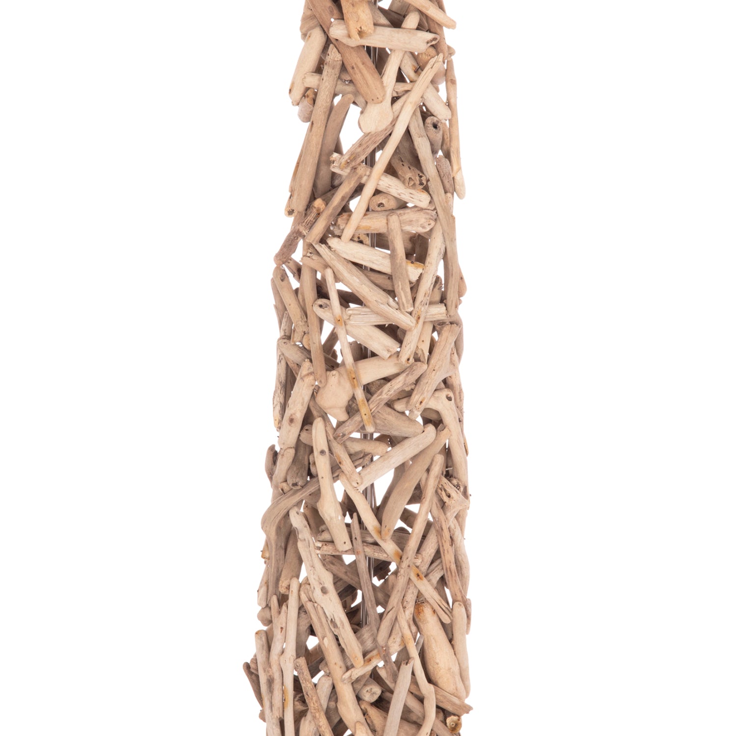 DECORATIVE FLOOR STANDING LAMP ALTAR HM4429 DRIFTWOOD--WHITE PVC CAP Φ45x153Hcm.