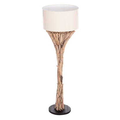 DECORATIVE FLOOR STANDING LAMP ALTAR HM4433 DRIFTWOOD--WHITE PVC CAP Φ45x142Hcm.