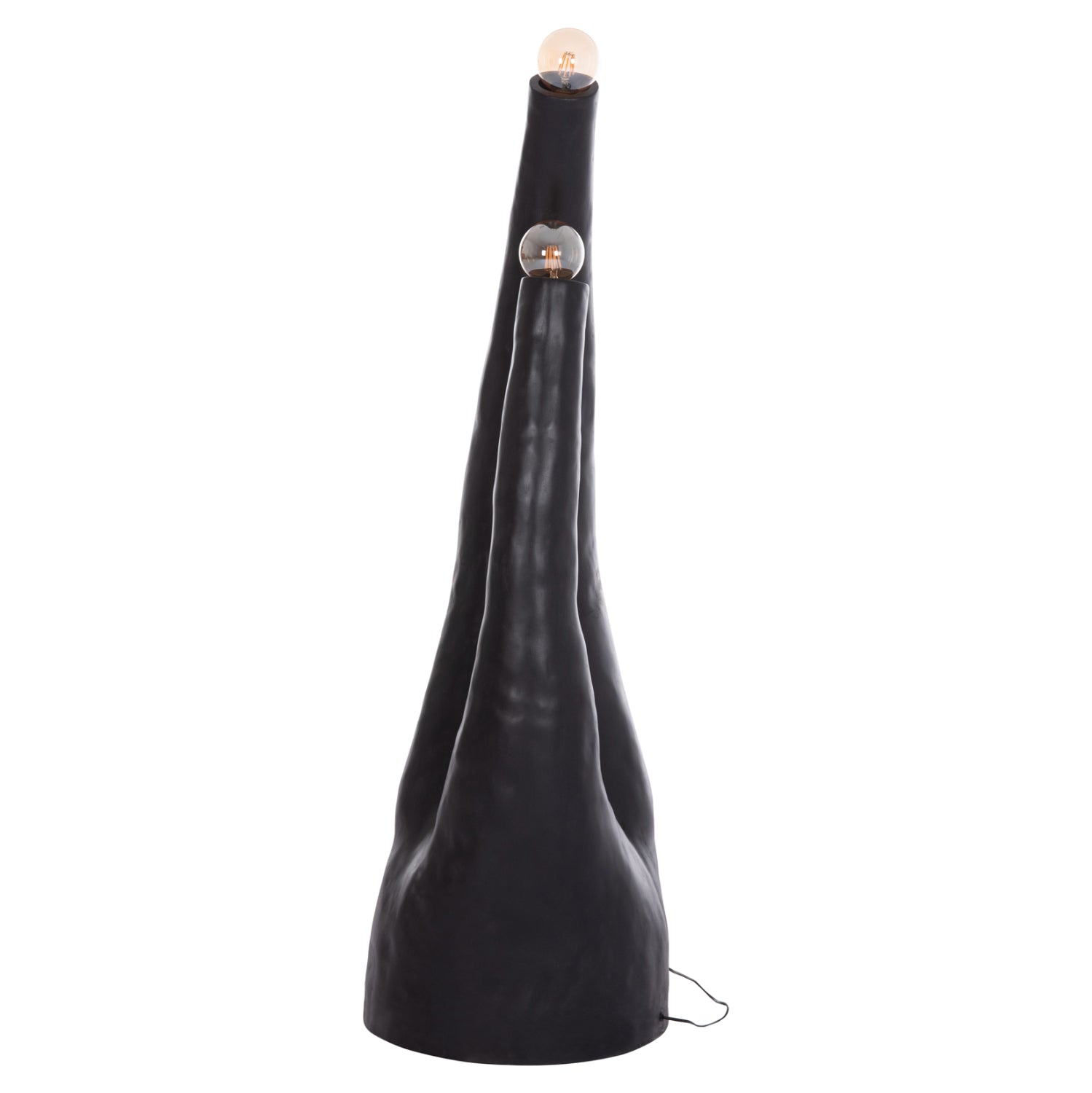 DECORATIVE FLOOR LAMP TUSKEN HM4702.01 FIBER CEMENT-BLACK 50x43x145Hcm.