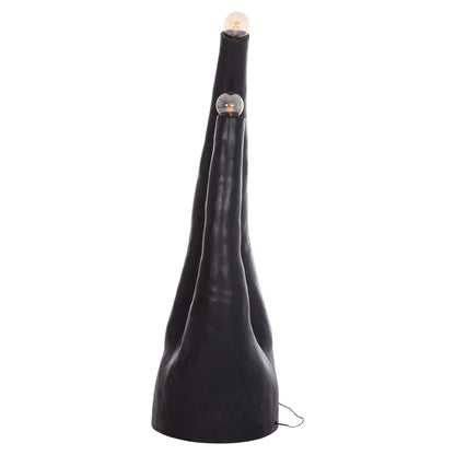 DECORATIVE FLOOR LAMP TUSKEN HM4702.01 FIBER CEMENT-BLACK 50x43x145Hcm.
