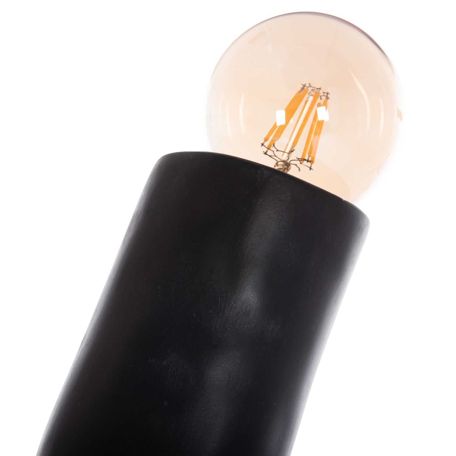 DECORATIVE FLOOR LAMP TUSKEN HM4702.01 FIBER CEMENT-BLACK 50x43x145Hcm.