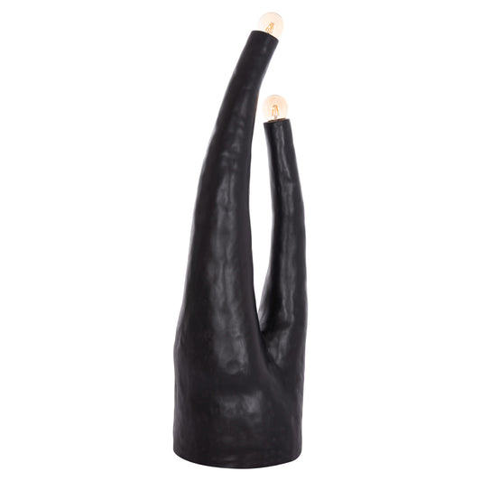DECORATIVE FLOOR LAMP TUSKEN HM4702.01 FIBER CEMENT-BLACK 50x43x145Hcm.