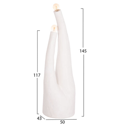 DECORATIVE FLOOR LAMP TUSKEN HM4702.02 FIBER CEMENT-WHITE 50x43x145Hcm.
