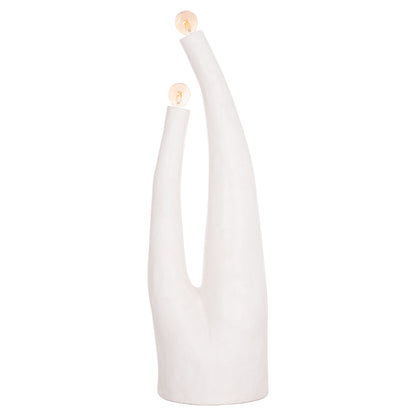 DECORATIVE FLOOR LAMP TUSKEN HM4702.02 FIBER CEMENT-WHITE 50x43x145Hcm.