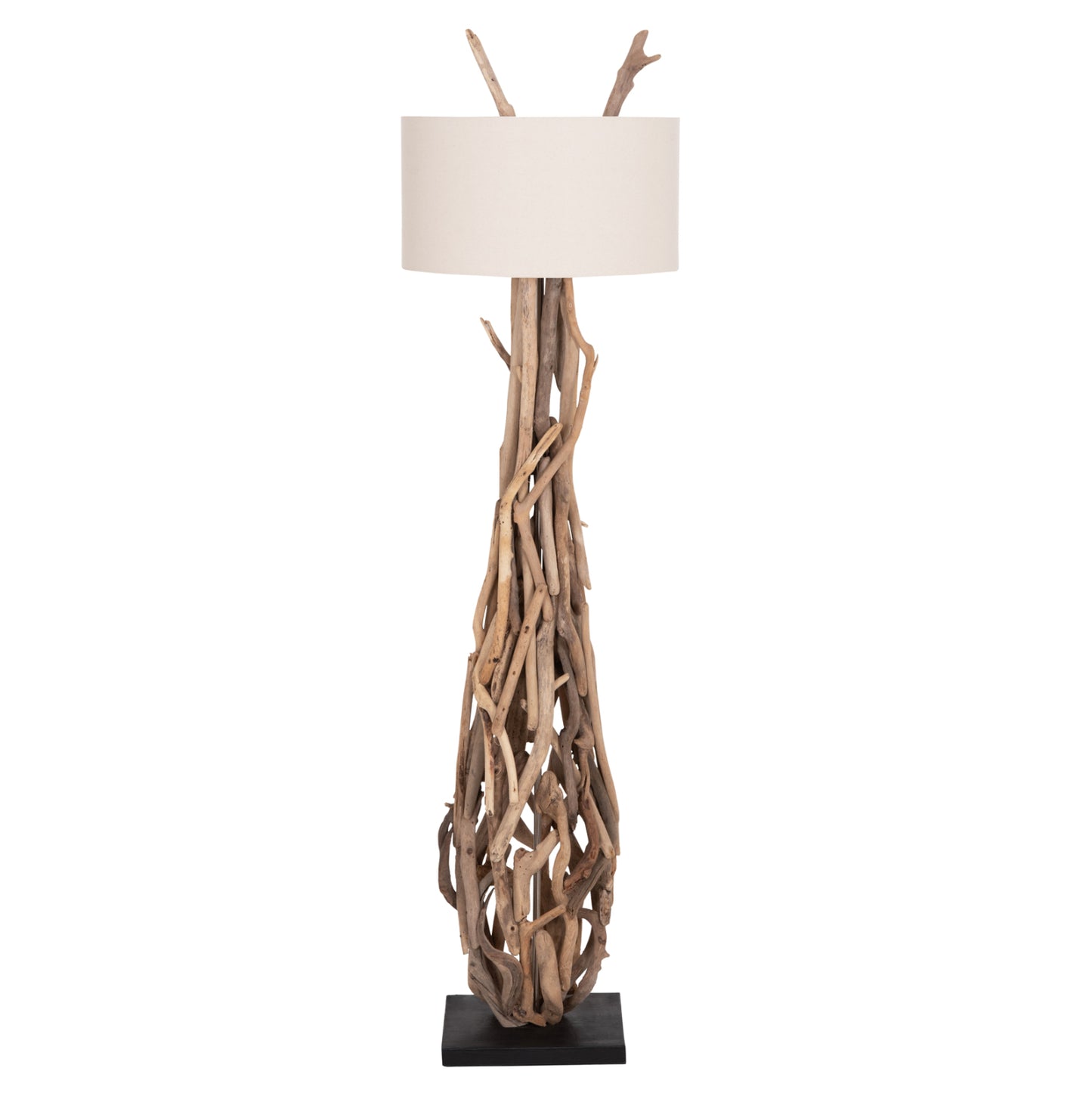 DECORATIVE FLOOR STANDING LAMP ALTAR HM4872 DRIFTWOOD--WHITE PVC CAP Φ44.5x167Hcm.