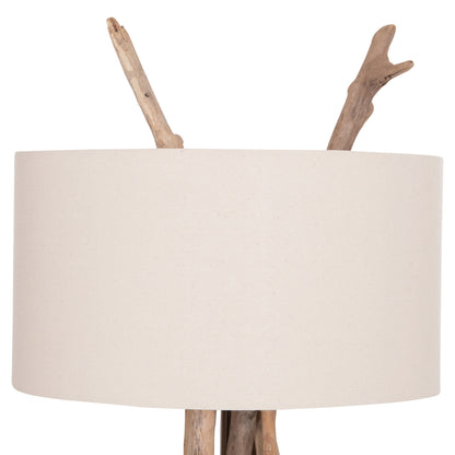 DECORATIVE FLOOR STANDING LAMP ALTAR HM4872 DRIFTWOOD--WHITE PVC CAP Φ44.5x167Hcm.