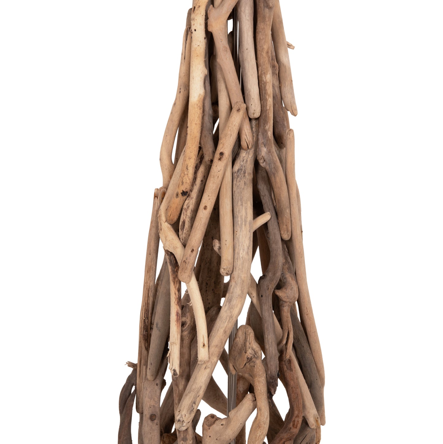 DECORATIVE FLOOR STANDING LAMP ALTAR HM4872 DRIFTWOOD--WHITE PVC CAP Φ44.5x167Hcm.