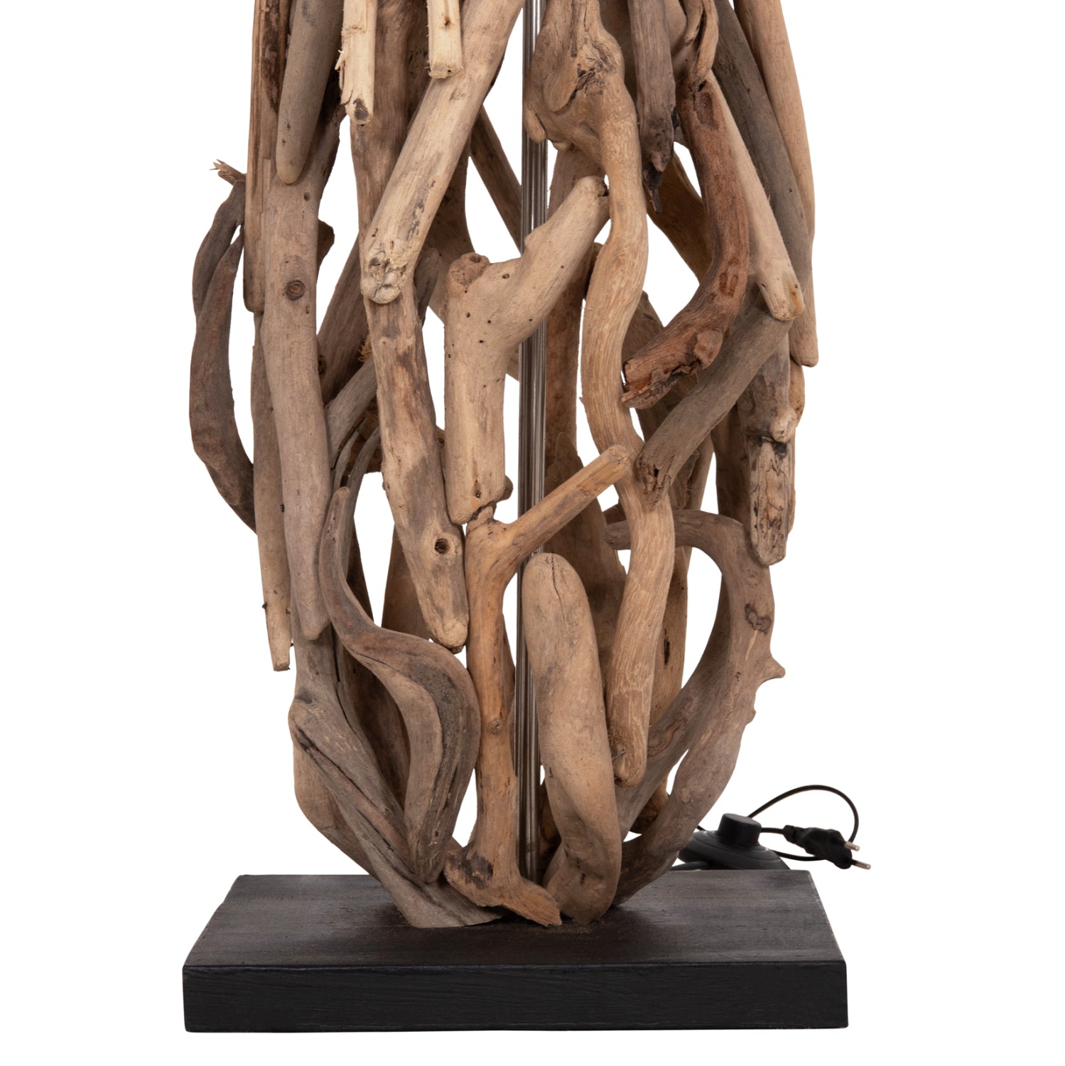 DECORATIVE FLOOR STANDING LAMP ALTAR HM4872 DRIFTWOOD--WHITE PVC CAP Φ44.5x167Hcm.