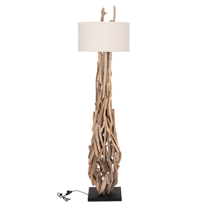 DECORATIVE FLOOR STANDING LAMP ALTAR HM4872 DRIFTWOOD--WHITE PVC CAP Φ44.5x167Hcm.
