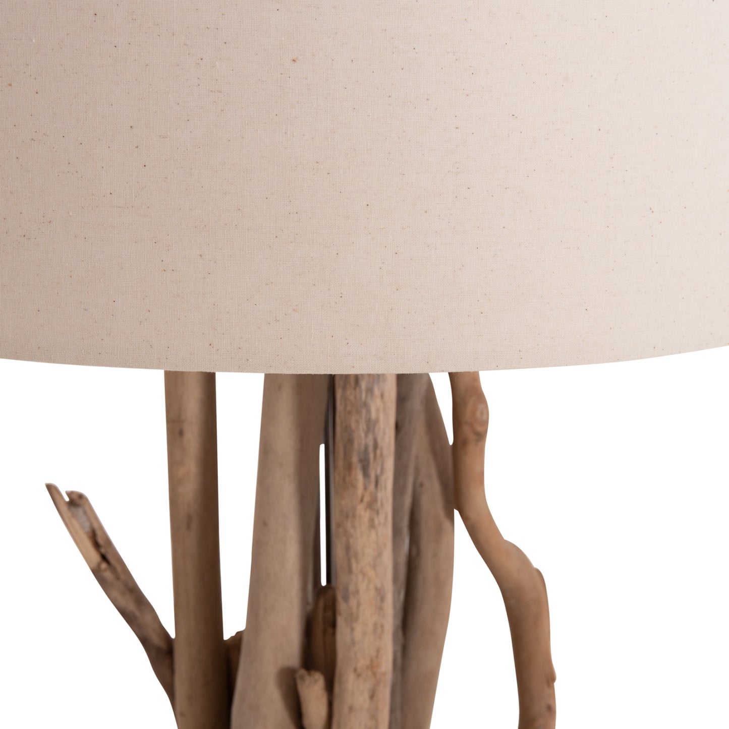 DECORATIVE FLOOR STANDING LAMP ALTAR HM4872 DRIFTWOOD--WHITE PVC CAP Φ44.5x167Hcm.