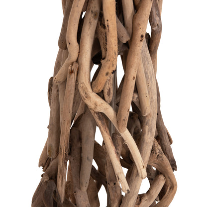 DECORATIVE FLOOR STANDING LAMP ALTAR HM4872 DRIFTWOOD--WHITE PVC CAP Φ44.5x167Hcm.