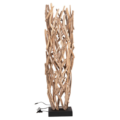 DECORATIVE FLOOR STANDING LAMP VEKNA HM4877 DRIFTWOOD IN NATURAL 30x30x140Hcm.