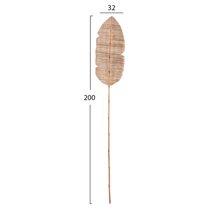 DECORATIVE LEAF ΗΜ7873 WATER HYACINTH IN NATURAL COLORING 32x200x3 cm.