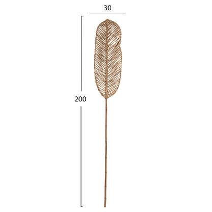 DECORATIVE LEAF HM7823.01 MADE OF BAMBOO AND SEAGRASS NATURAL  78Χ30x200Hcm.