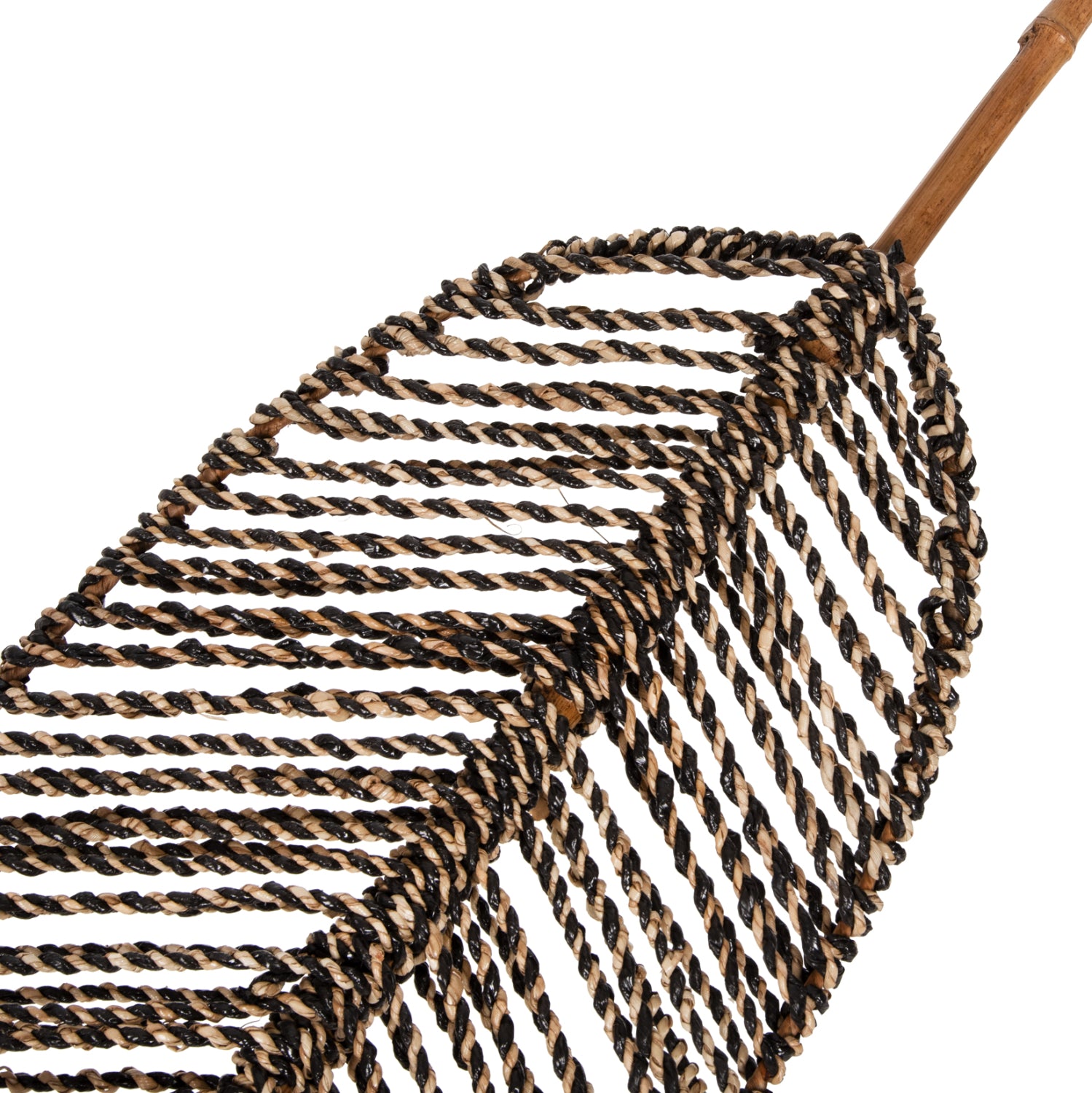 DECORATIVE LEAF HM7823.02 MADE OF BAMBOO AND SEAGRASS BLACK NATURAL 30x200x3Hcm.