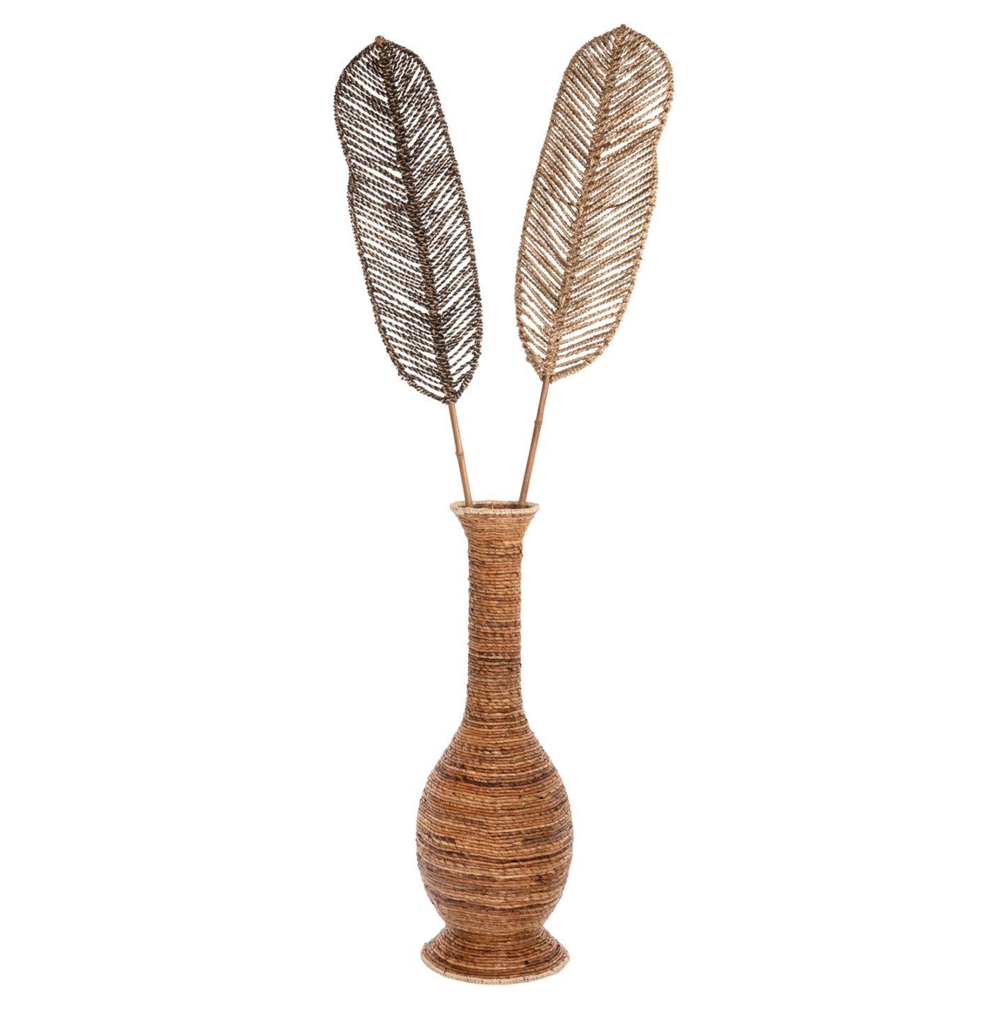 DECORATIVE LEAF HM7823.01 MADE OF BAMBOO AND SEAGRASS NATURAL  78Χ30x200Hcm.