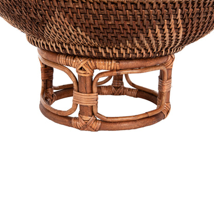 DECORATIVE BOWL WITH BASE HM4270 KETAK WICKERWORK Φ35x18Hcm.