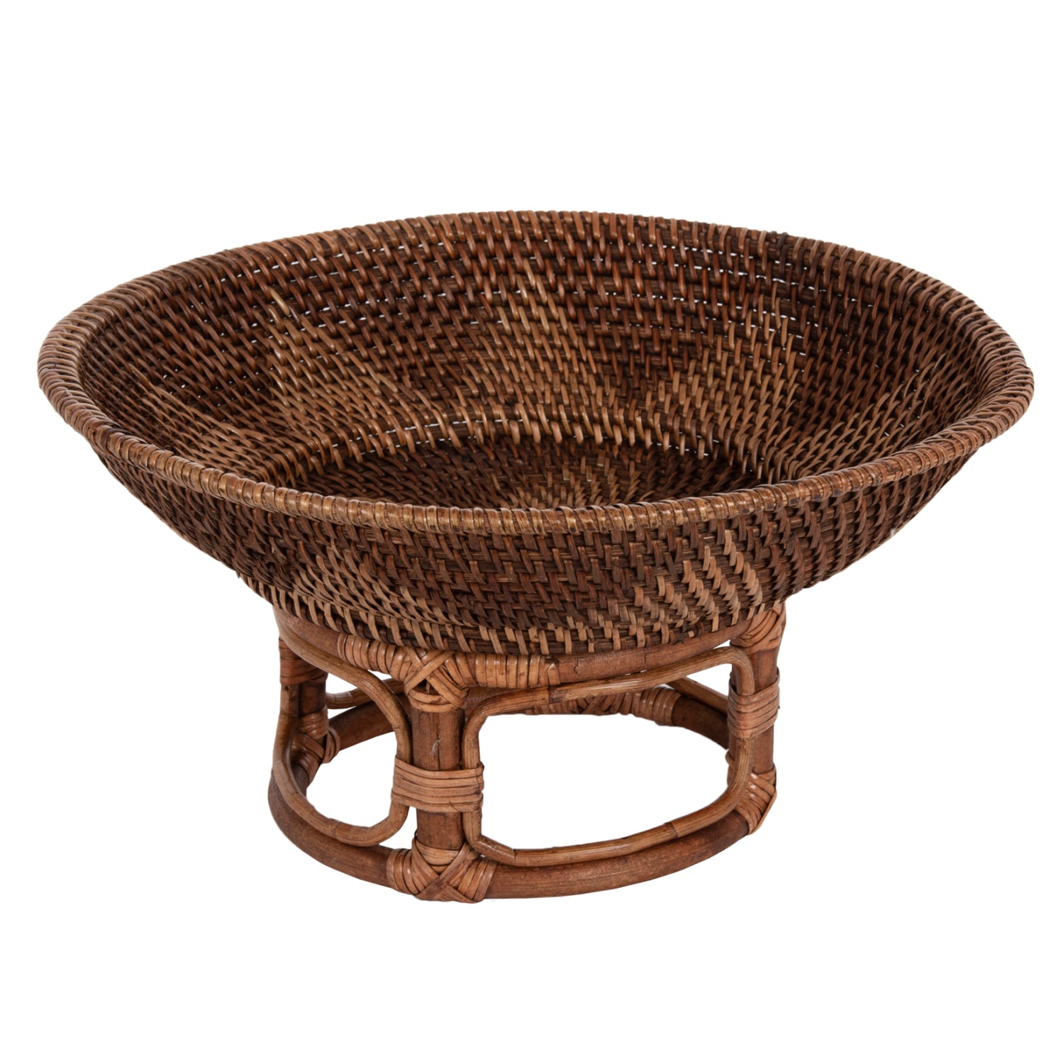 DECORATIVE BOWL WITH BASE HM4270 KETAK WICKERWORK Φ35x18Hcm.
