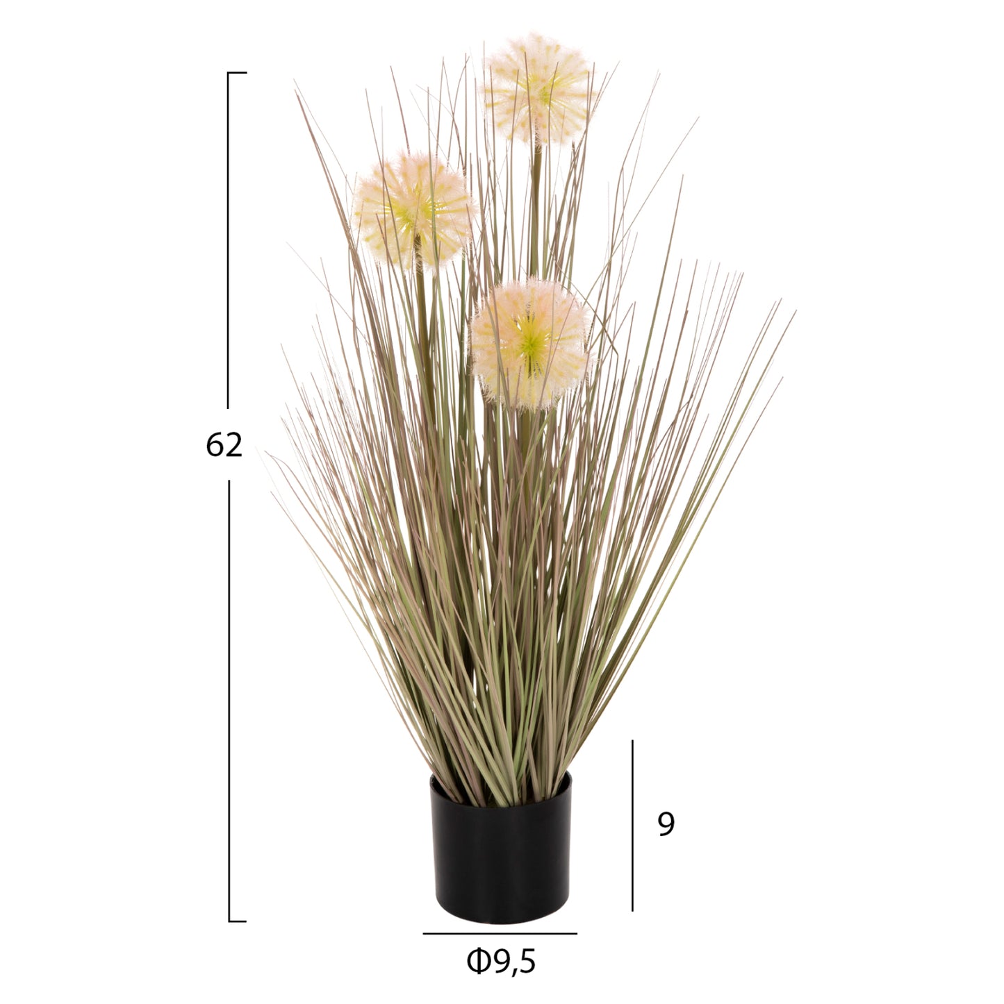 DECORATIVE SYNTHETIC PLANT IN POT HM4016 DANDELION/GRASS Φ9.5x9-62Hcm.