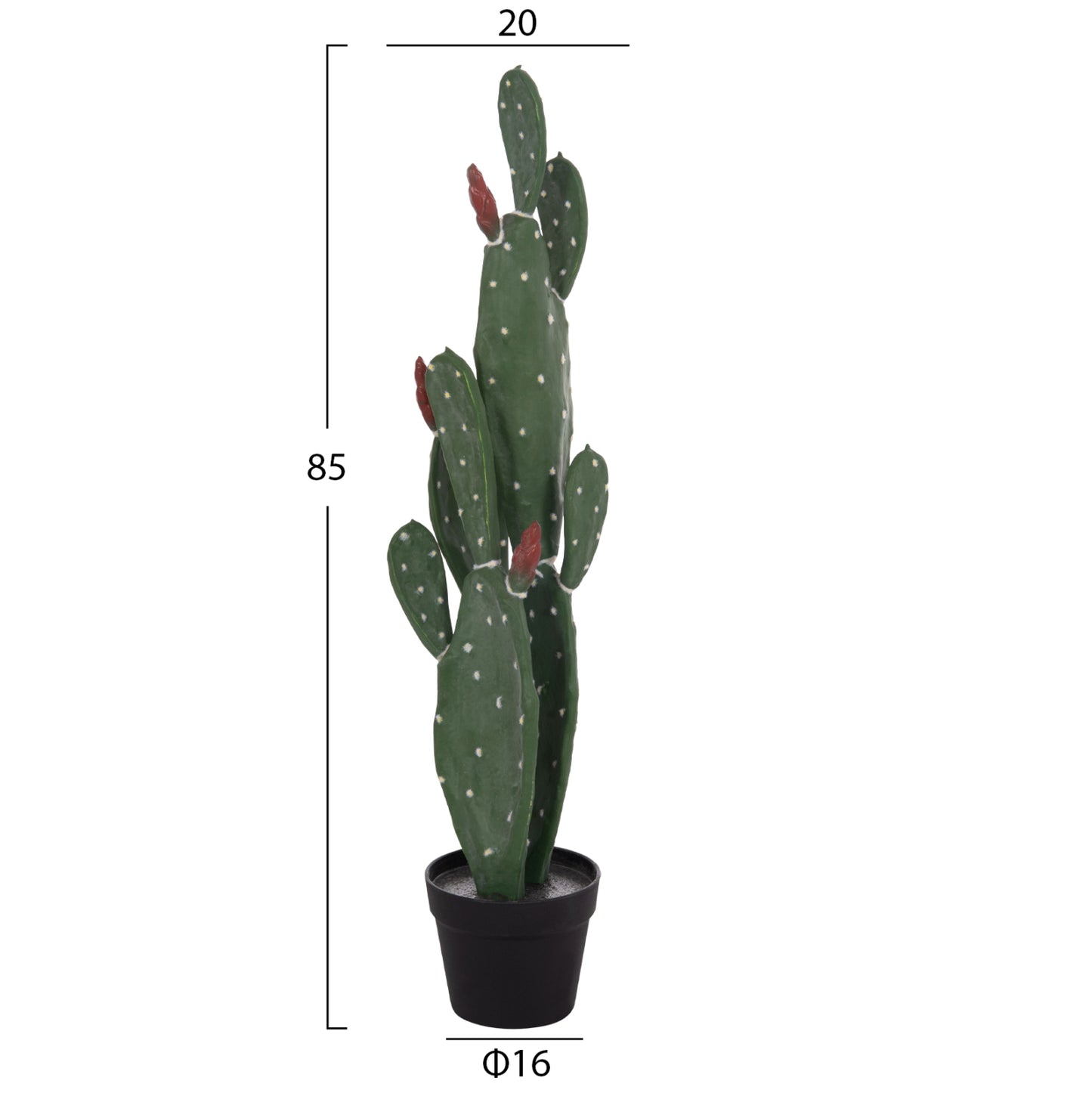 DECORATIVE SYNTHETIC PLANT IN POT HM4748 CACTUS 16x20x85Hcm.