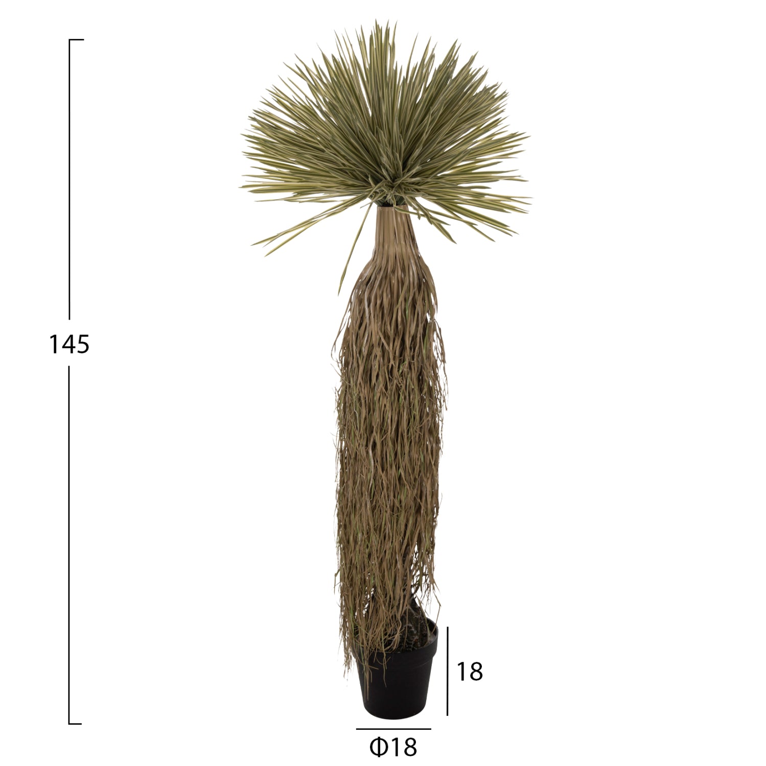 DECORATIVE SYNTHETIC PLANT HM7973 SCARECROW IN POT 145H cm.