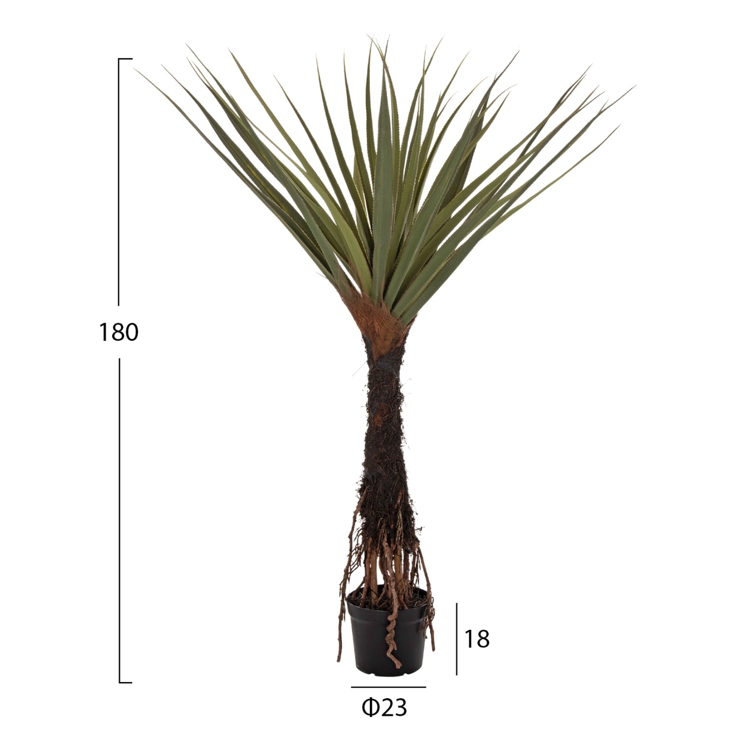 DECORATIVE SYNTHETIC PLANT IN POT HM7988 SISAL TREE Φ23x18-180Hcm.