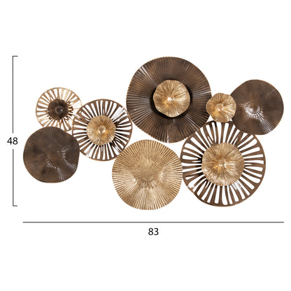 WALL DECOR HM4199 METAL IN EARTH TONES 83x48Hcm.