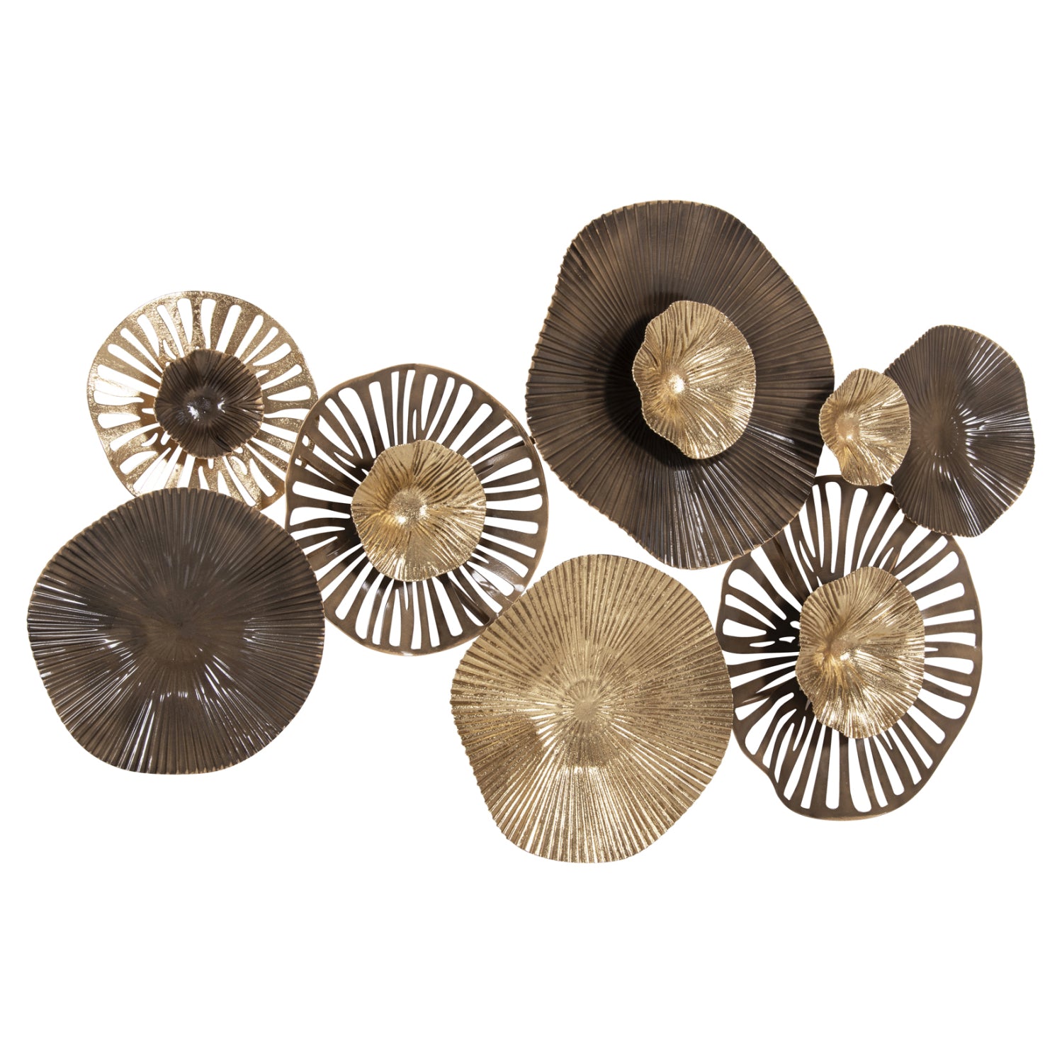 WALL DECOR HM4199 METAL IN EARTH TONES 83x48Hcm.