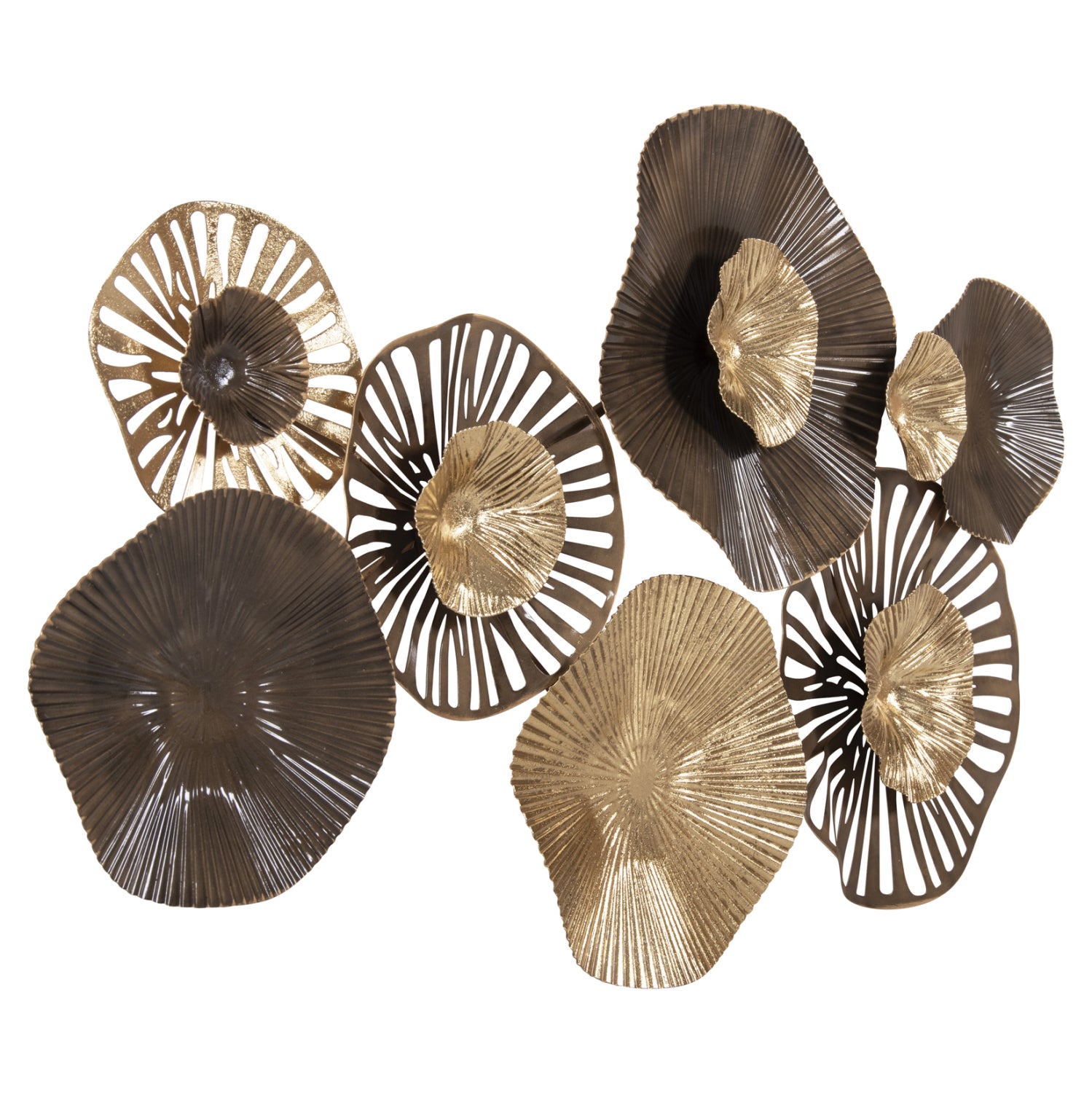 WALL DECOR HM4199 METAL IN EARTH TONES 83x48Hcm.