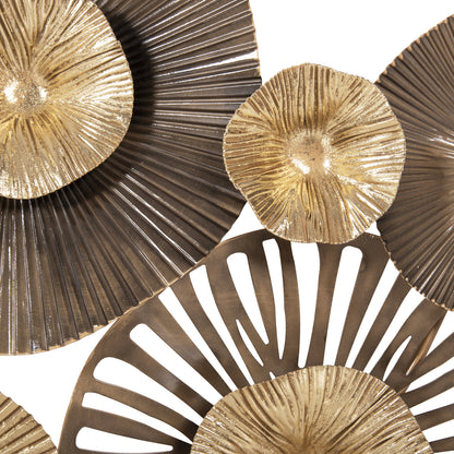 WALL DECOR HM4199 METAL IN EARTH TONES 83x48Hcm.