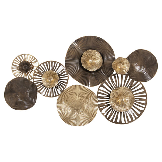 WALL DECOR HM4199 METAL IN EARTH TONES 83x48Hcm.
