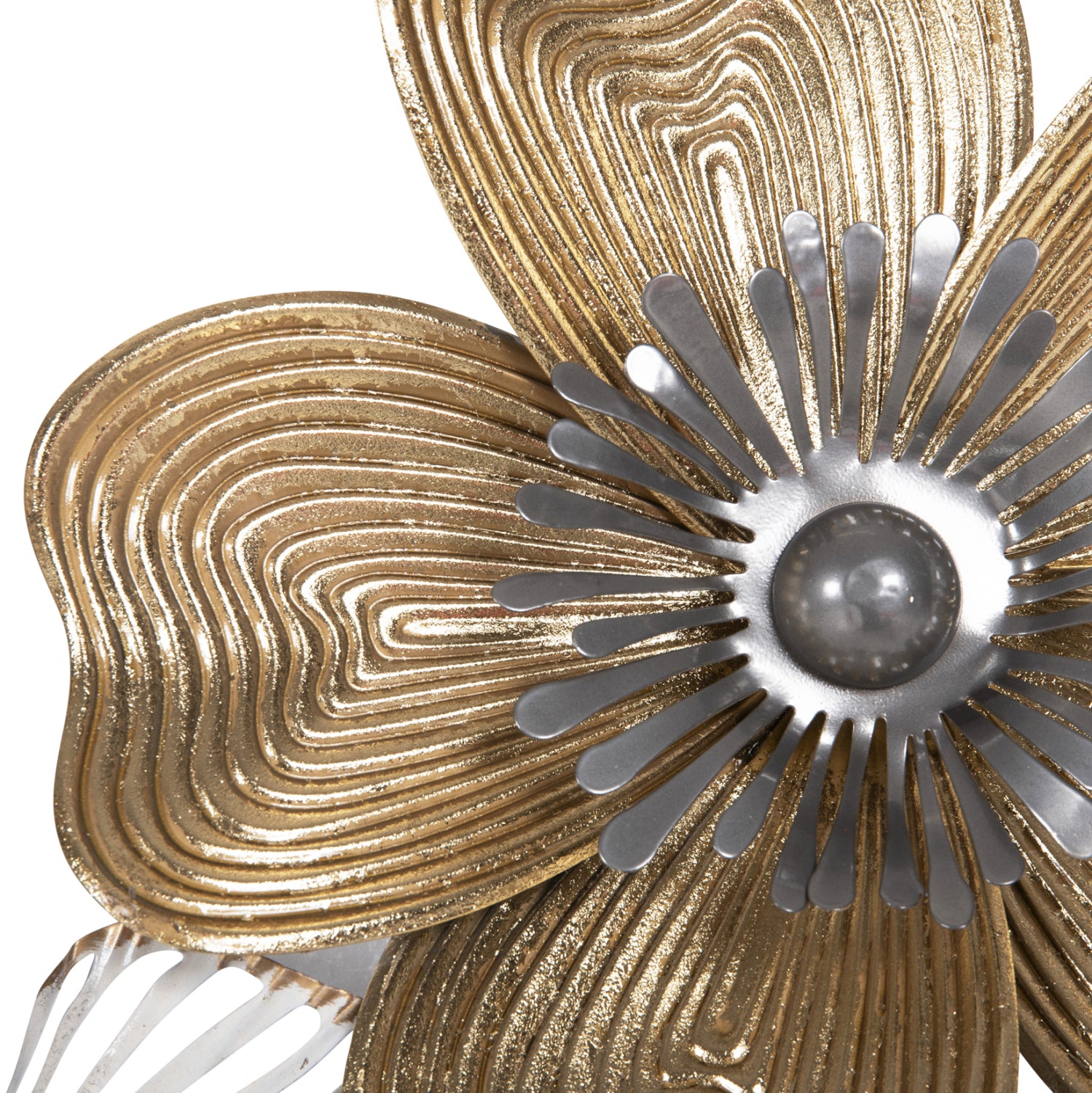WALL DECOR HM4214 METAL IN WHITE-GREY-GOLD 51x7,5x120cm.