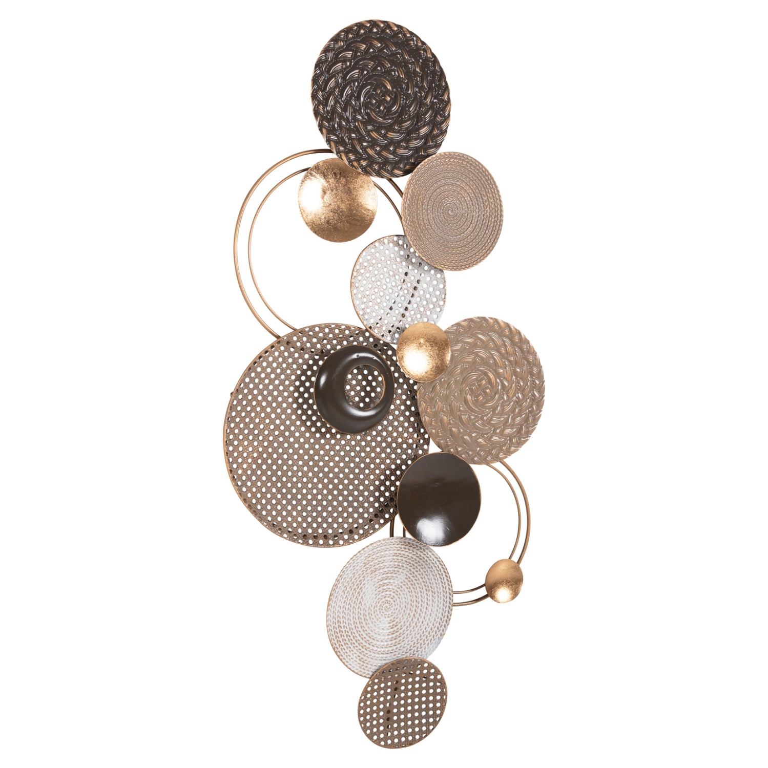 WALL DECOR HM4215 METAL IN EARTH SUBTLE COLORS 60x5x122 cm.