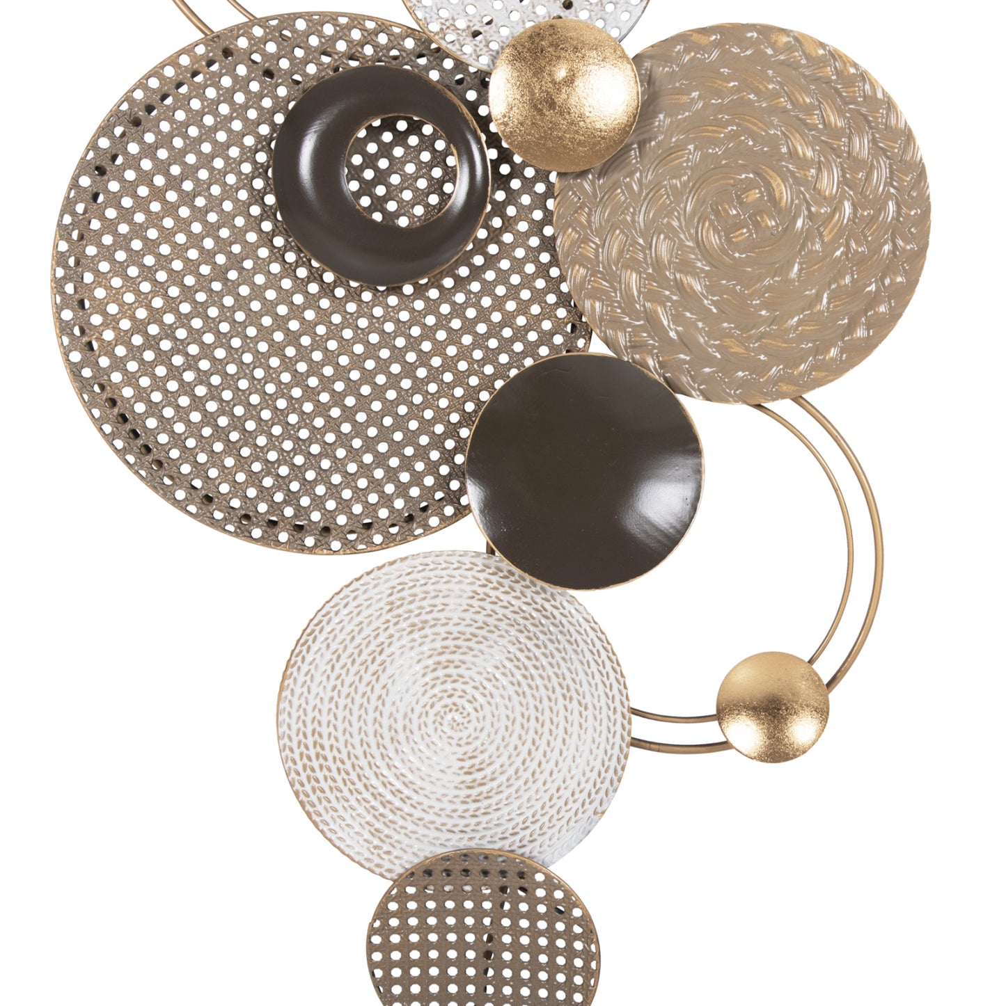 WALL DECOR HM4215 METAL IN EARTH SUBTLE COLORS 60x5x122 cm.