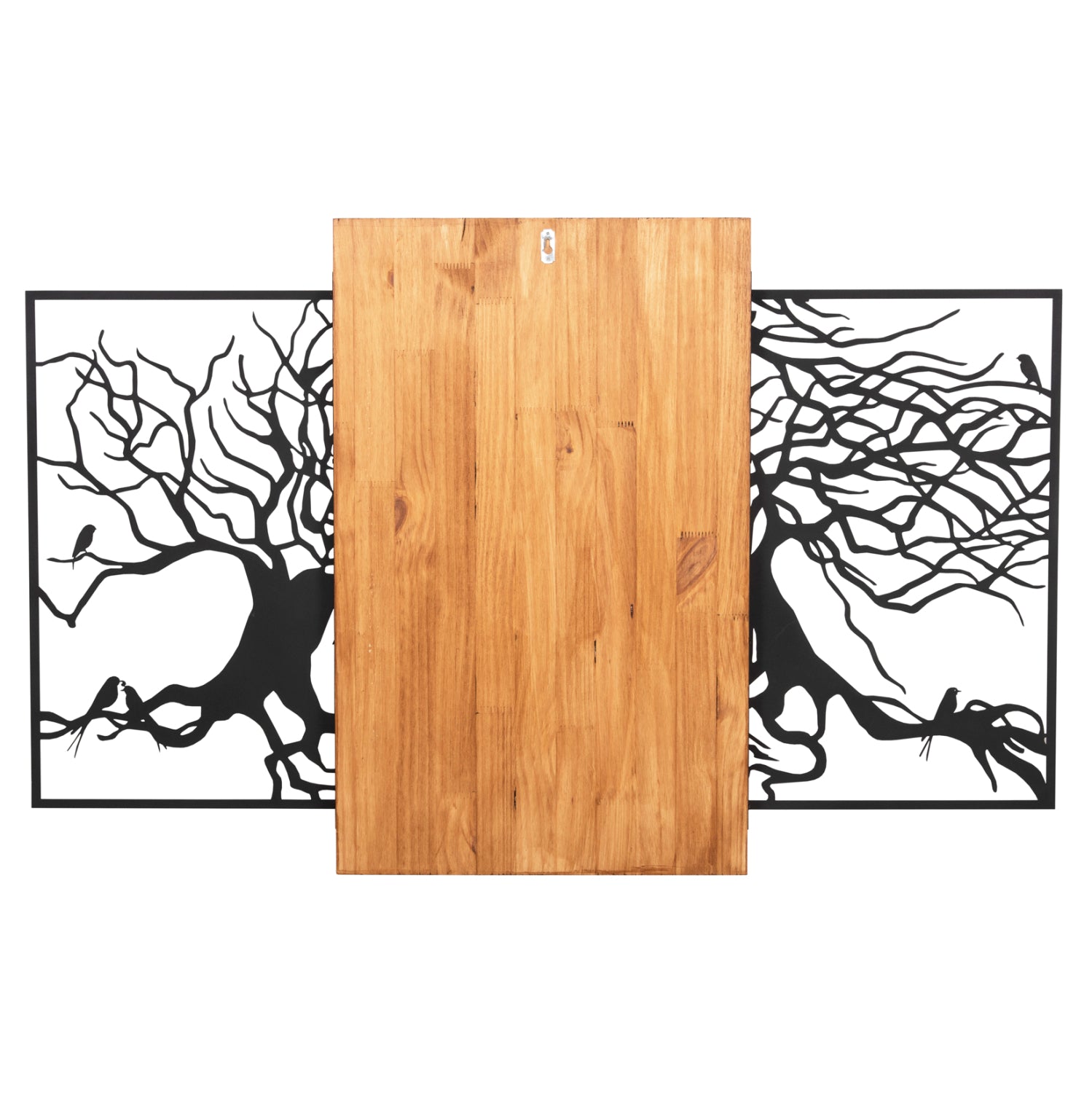 WALL DECORATION ILLUSION HM4654 METAL-WOOD 125.5x3(thickness)x79Hcm.