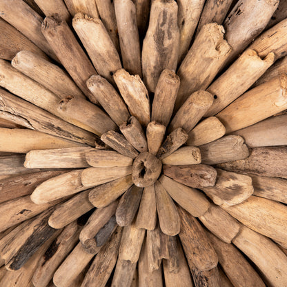 WALL DECORATION ROUND CHIIKI HM4298 DRIFTWOOD IN NATURAL Φ60 cm.