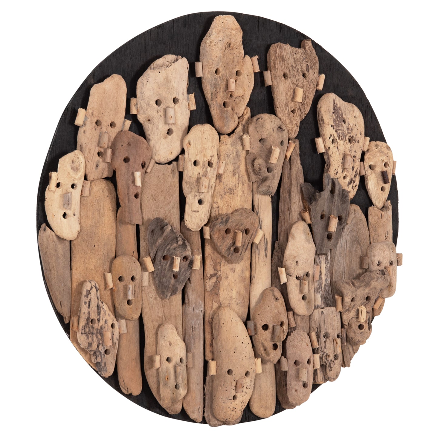 WALL DECORATION ROUND LICAS HM4441 DRIFTWOOD IN NATURAL Φ62cm.