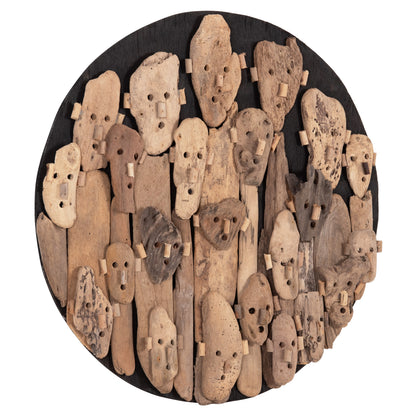 WALL DECORATION ROUND LICAS HM4441 DRIFTWOOD IN NATURAL Φ62cm.
