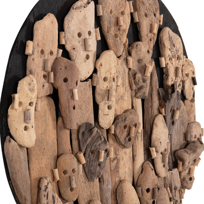 WALL DECORATION ROUND LICAS HM4441 DRIFTWOOD IN NATURAL Φ62cm.